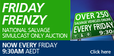 National Salvage Simulcast Only Auction Every Friday