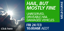 Unreserved, Driveable, Hail Damaged Vehicles