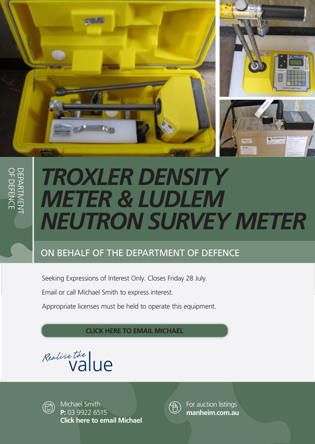 Troxler density meter & ludlem neutron survey meter | Manheim