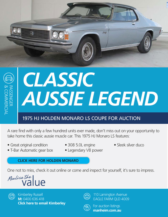 Classic Aussie Legend 1975 HJ Holden Monaro | Manheim