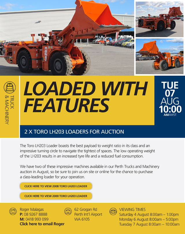 Loaded with features Toro Loaders for Auction | Manheim