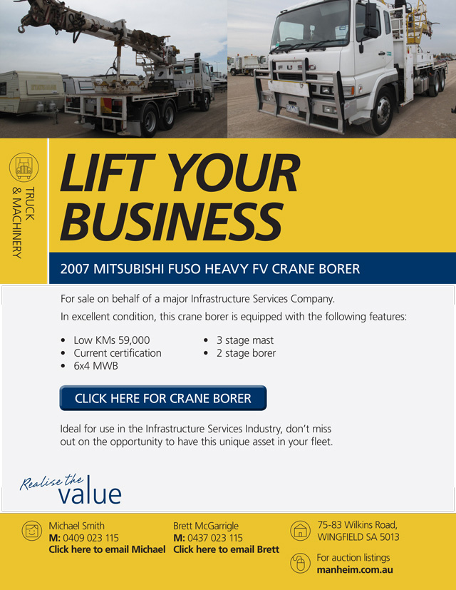 Lift your business | Crane Borer for sale | Manheim