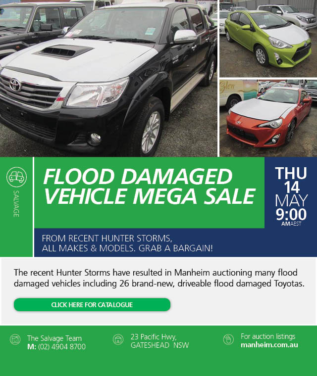 Flood Damaged Car Auction in Newcastle Manheim Auctions
